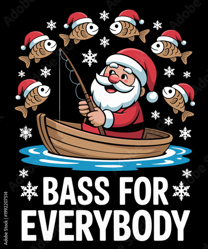 Photos Christmas Santa Bass for Everybody Fishing Holiday Fisherman