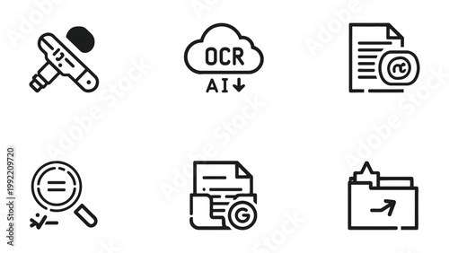 Digital Icons of technology