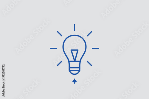 Glowing lightbulb symbol representing ideas, innovation, or tips. Creative Vector Illustration for brainstorming sessions and educational knowledge bases.