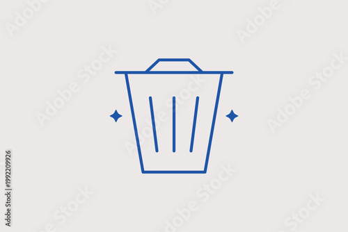 Large waste container with a lid for major data purging or sanitation. Heavy-duty Vector Illustration for system maintenance tools and industrial waste management.