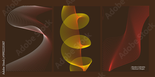 a17.aiAbstract digital art triptych flowing forms and warm earthy tones