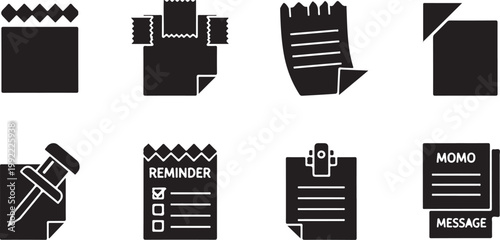 Sticky note with tape. Memo reminder paper isolated on transparent background with clipping path..eps