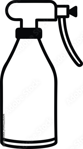 Water sprayer for construction line art illustration