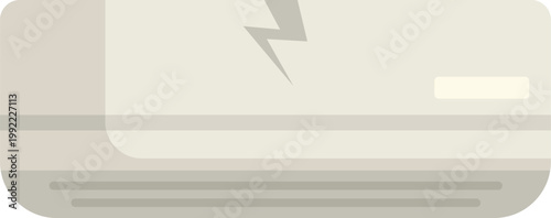 Air conditioner illustration, home cooling appliance ideal for temperature control, comfort, and interior design.