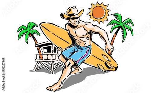 Beach club. Endless summer artwork. Tropical vintage design. Surfing club artwork. Summer vibes artwork. Ocean wave artwork.