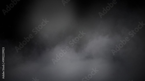 Mysterious Fog Swirls on Black Background