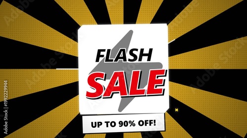 Flash Sale Up To 90 Percent Off Animated Text