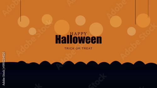 Vibrant halloween celebration with trick or treat theme Vector