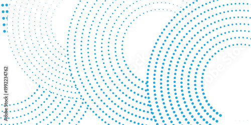 Bright blue minimal dotted lines abstract background. Geometric concept vector design