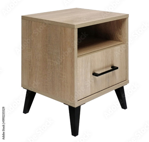 wooden cabinet isolated on white