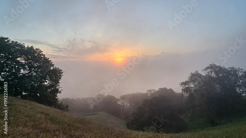 sunrise in the mountains