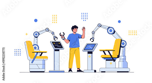 Future of workplace: human working alongside robots for efficient quality control process