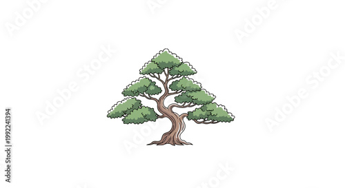 A large tree with green leaves.