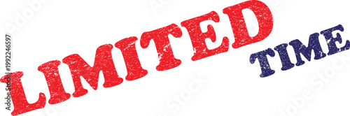 Limited Time Offer Red Grunge Stamp – Urgency Sale Badge Vintage Style