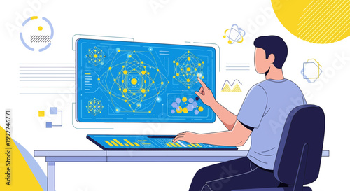 Exploring complex data structures, analyzing information and visualize futuristic research in a