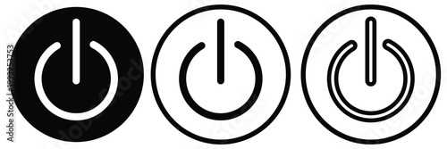 Power symbol icon.Power simple icon for apps and web sites .  vector illustration with white background EPS10