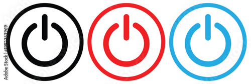 Power icon logo design. Power Switch sign and symbol. Electric power. power button symbol icon with white background EPS10