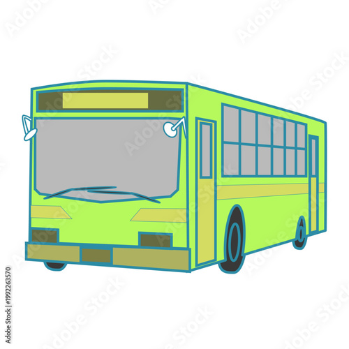 Simple illustration of a city bus