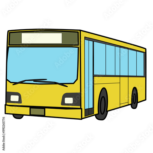 Simple illustration of a city bus	
