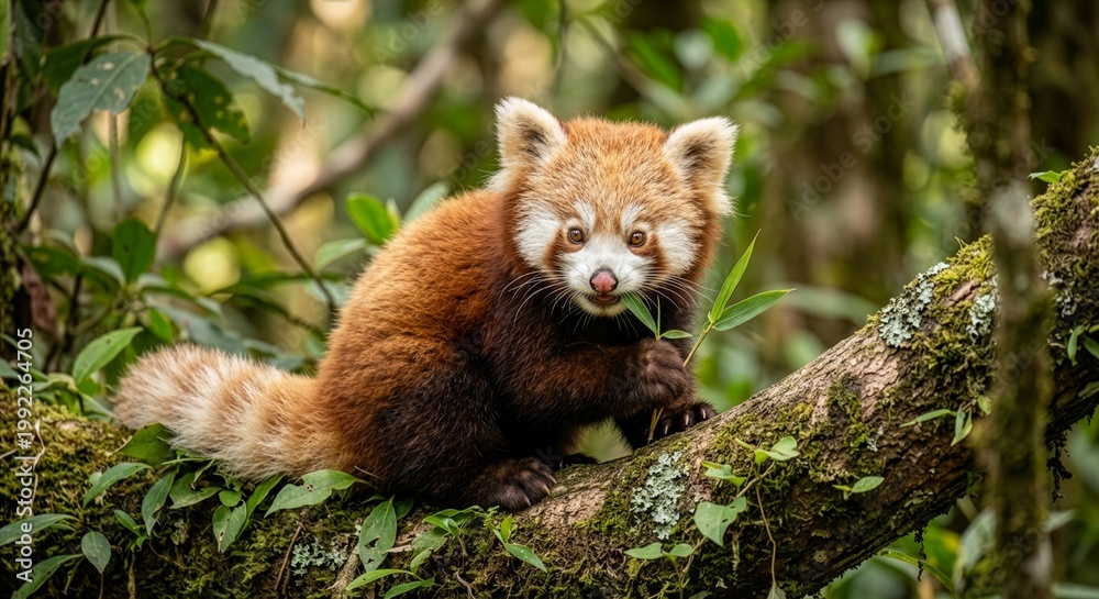 Obraz premium red panda in the forest