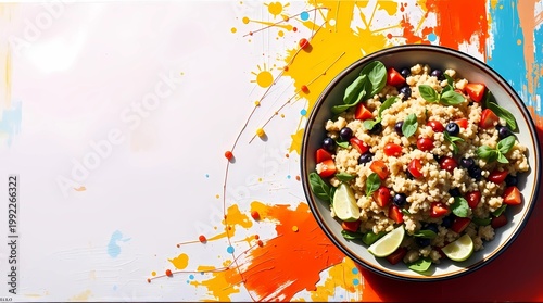 quinoa salad healthy vegan bowl fresh recipe colorful lunch with vegetables easy