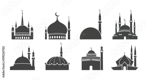 Black mosque architecture design elements.