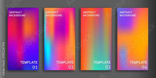 Vibrant abstract backgrounds colorful gradient vector designs for modern art digital media