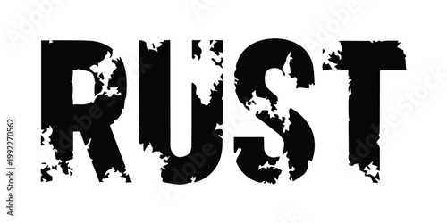 Rust industrial display font with tall condensed slab serif style for bold vintage machinery branding