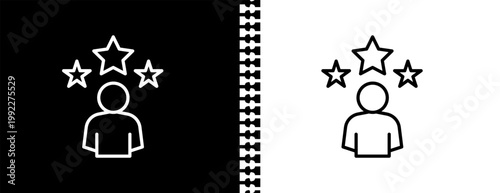 expert UI outline icon in black and white mode - business collection. 