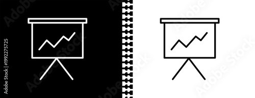 graphic panel and man UI outline icon in black and white mode - business collection. 