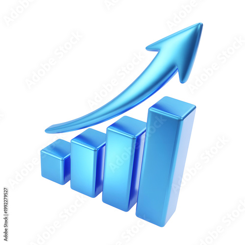 Blue financial growth bar chart with upward arrow for business success and data analysis 3d illustration. Free Download Blue financial growth bar chart with upward arrow for business success and data analysis 3d illustration. - GFXLoad