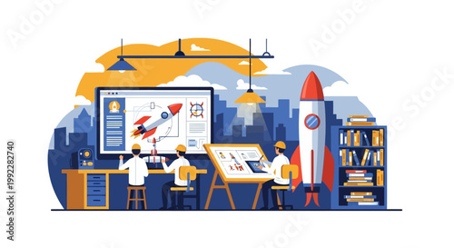 People working on a project team.