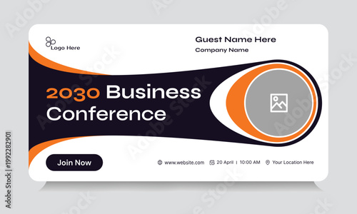 Trendy webinar template design, business strategy webinar banner design, business webinar, vector eps 10 file format