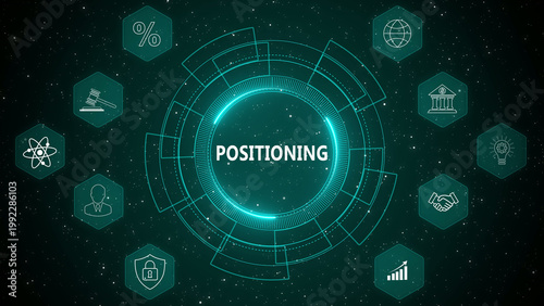 Tableau sur toile Enterprise strategy dashboard powered by Market Positioning framework with secur