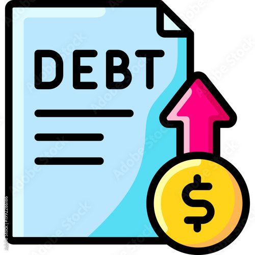 debt increase icon