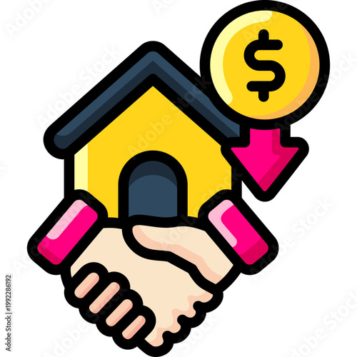house price down icon