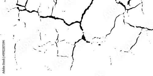 old wall background crack vector, grunge texture. crack on the wall with broken pieces.