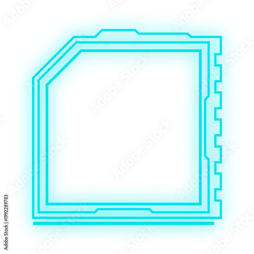 neon square digital frame
