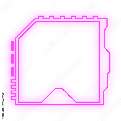 neon square digital frame