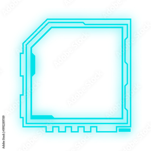neon square digital frame