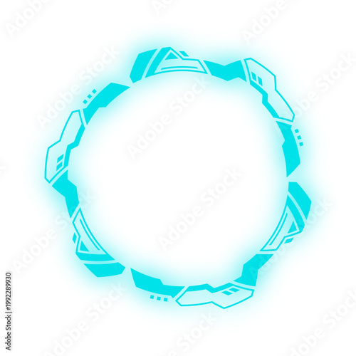 digital tech round frame