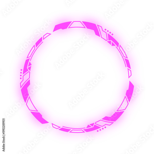 digital tech round frame