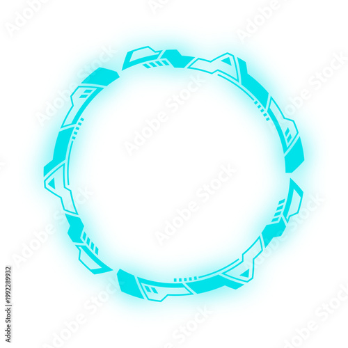 digital tech round frame