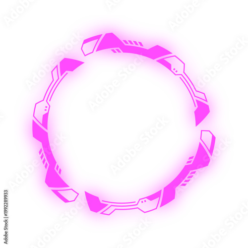 digital tech round frame