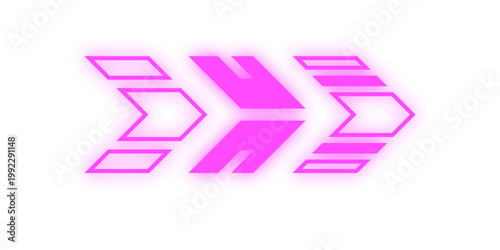 neon digital arrow