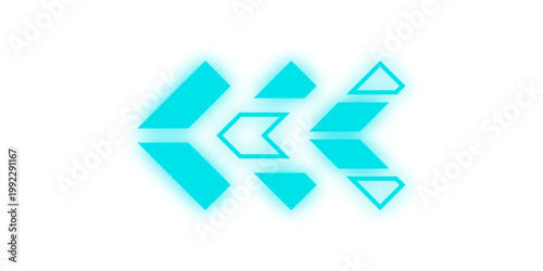 neon digital arrow