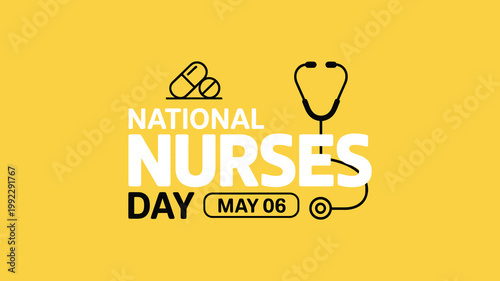 National Nurses Day May 6 graphics for hospital appreciation events, healthcare staffing, and medical promotions