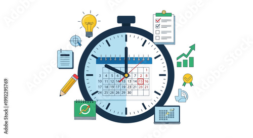 Stopwatch with business planning tools around.