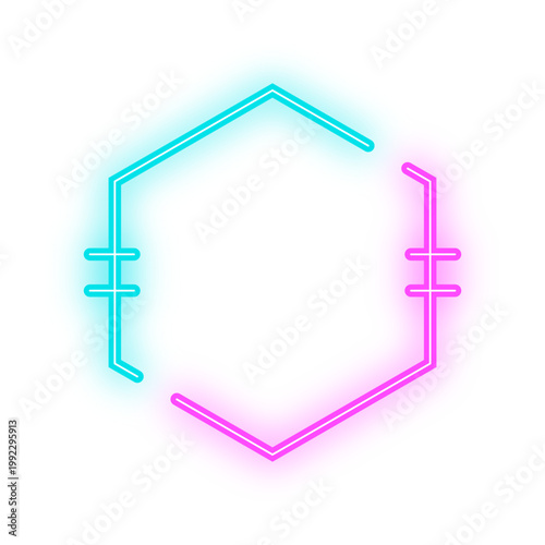 two tone hexagon frame