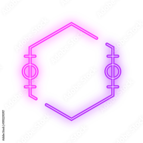 two tone hexagon frame